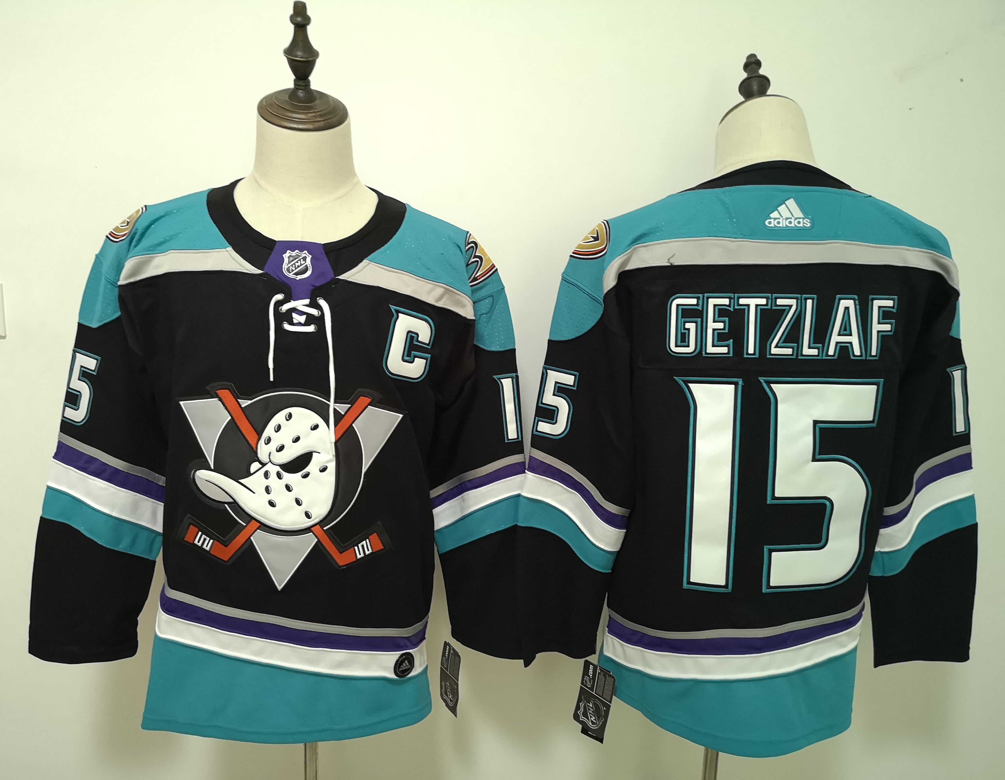 Men Anaheim Ducks 15 Getzlaf Blue Hockey Stitched Adidas NHL Jerseys
